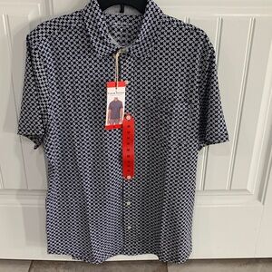 Tommy Bahama Black and White Geometric Shirt